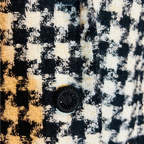 Stylish Houndstooth Women's Wool Blazer - Picture 3 of 6